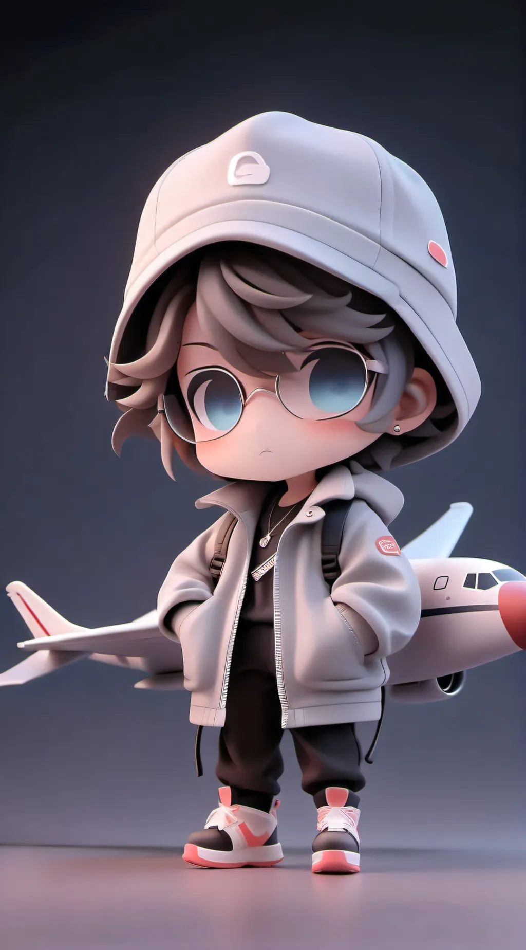 ai character: plane background