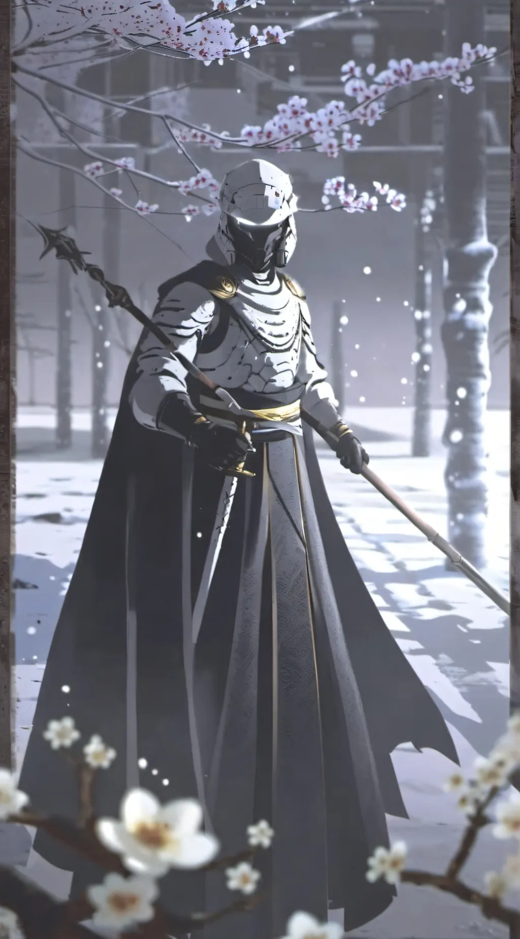ai character: Striking blizzard  background