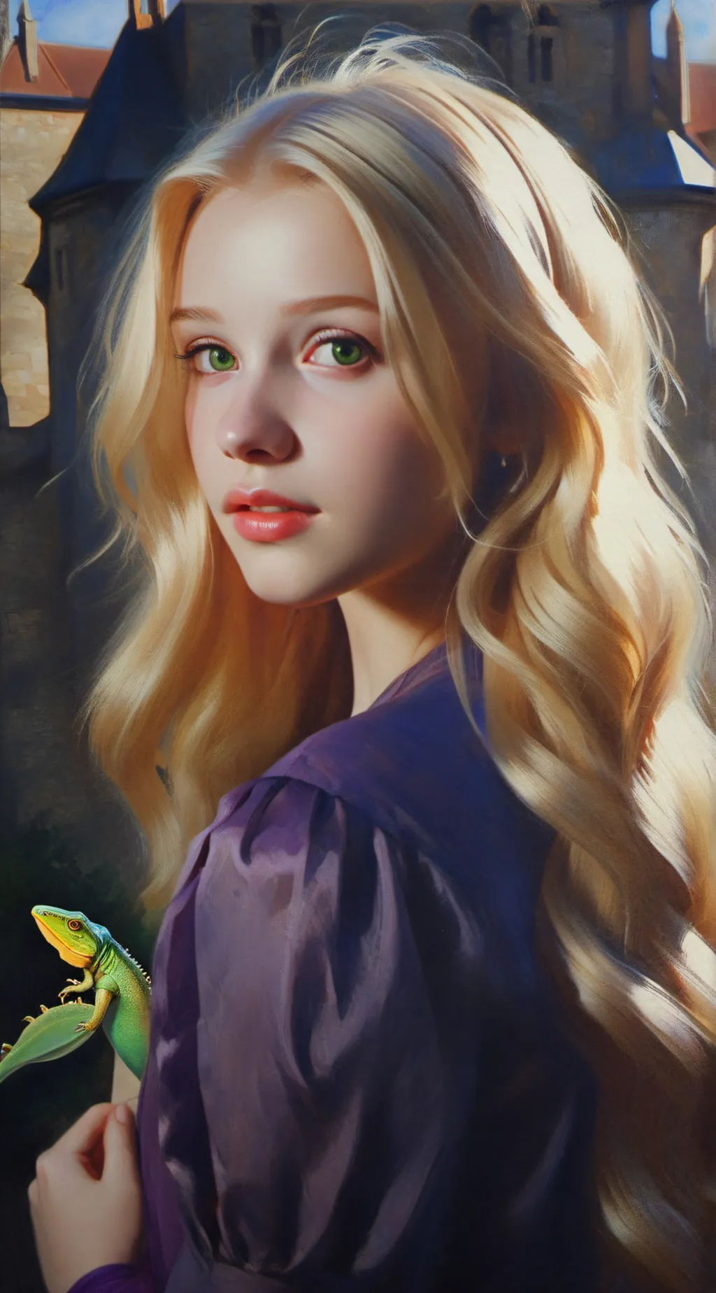 ai character: Rapunzel  background