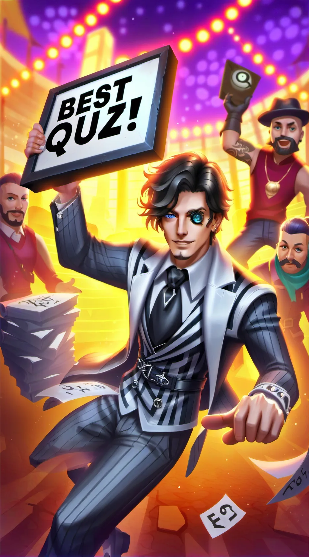 ai character: The Ultimate Quiz background