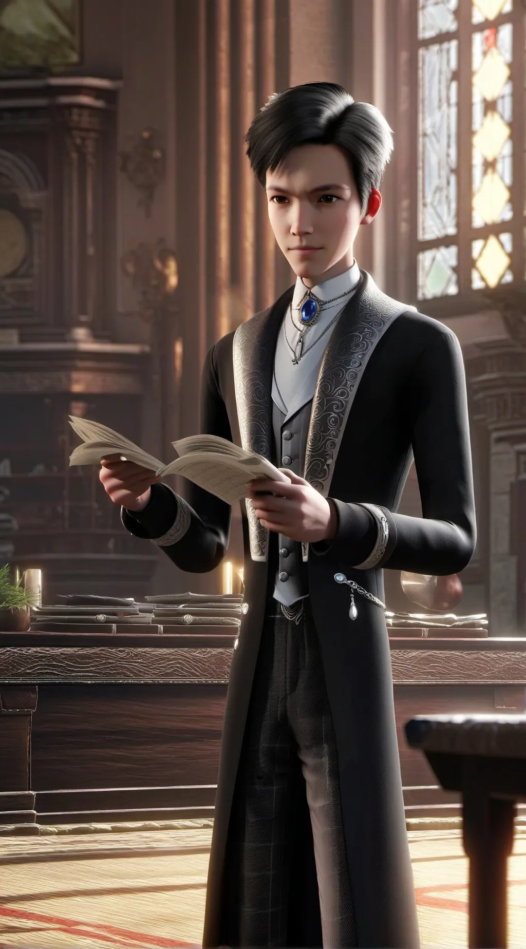ai character: Hogwarts  background