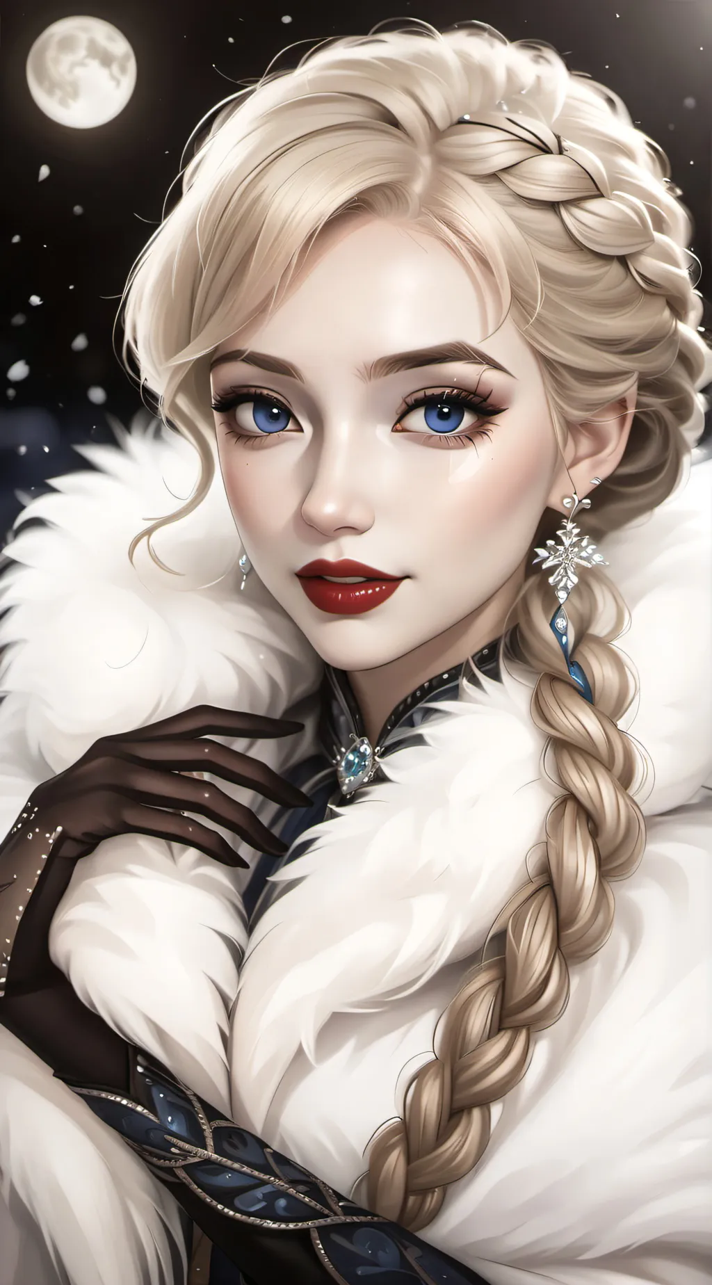 ai character: Queen Elsa background
