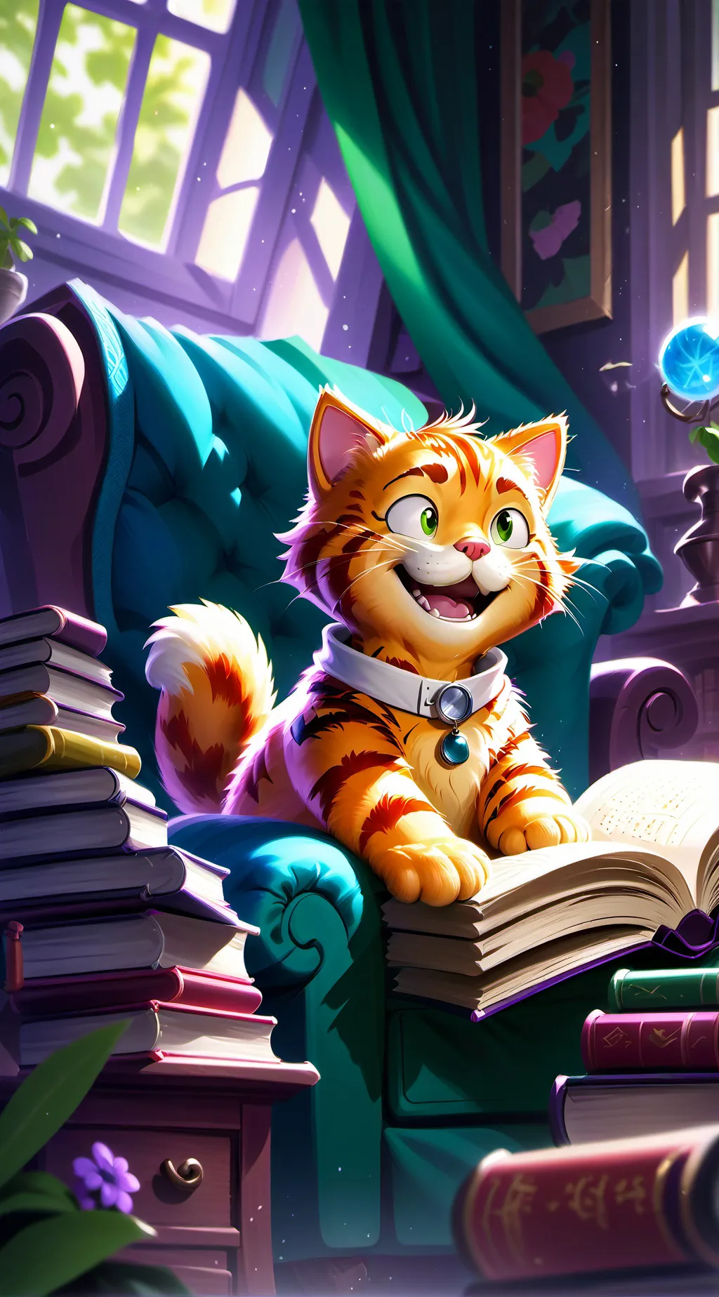 ai character: Garfield background