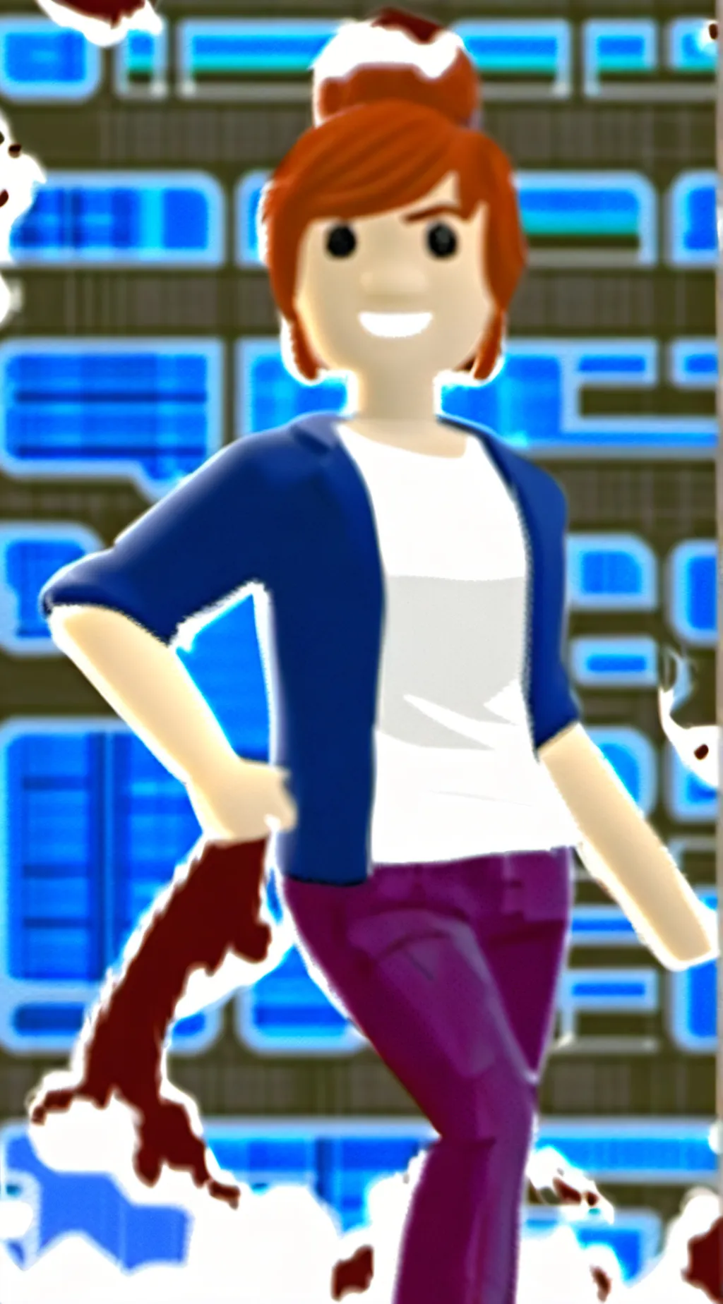 ai character: Bacon girl background