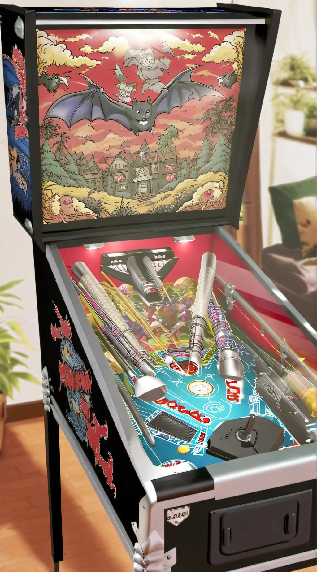 ai character:  Bat  Trap Pinball background