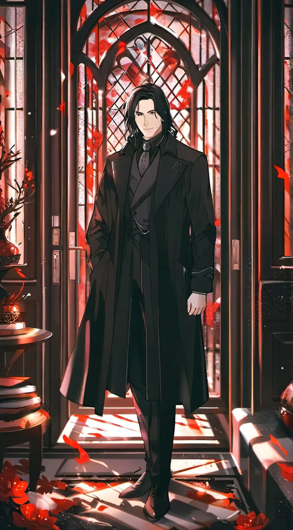 ai character: severus snape  background