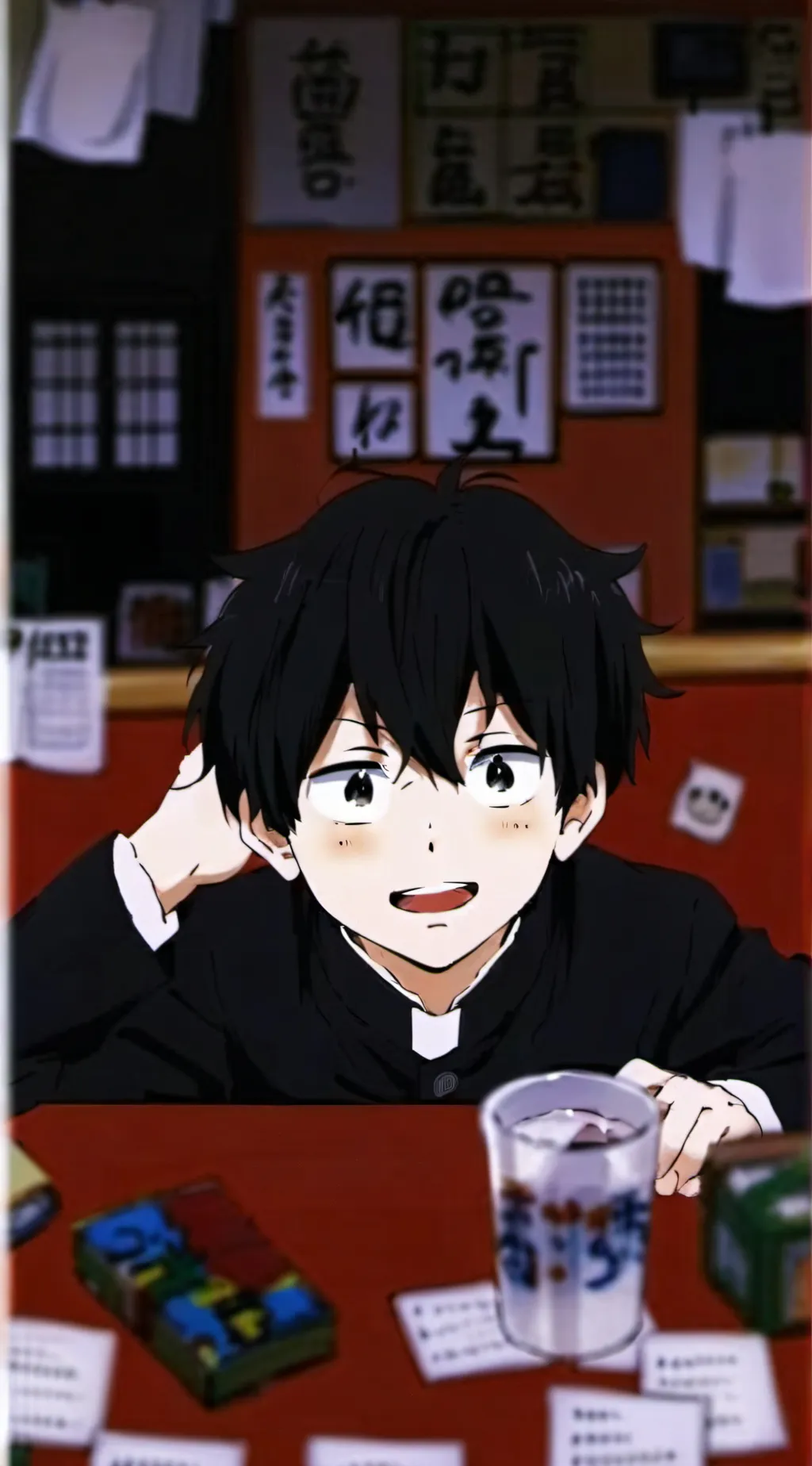 ai character: Young Shigaraki  background