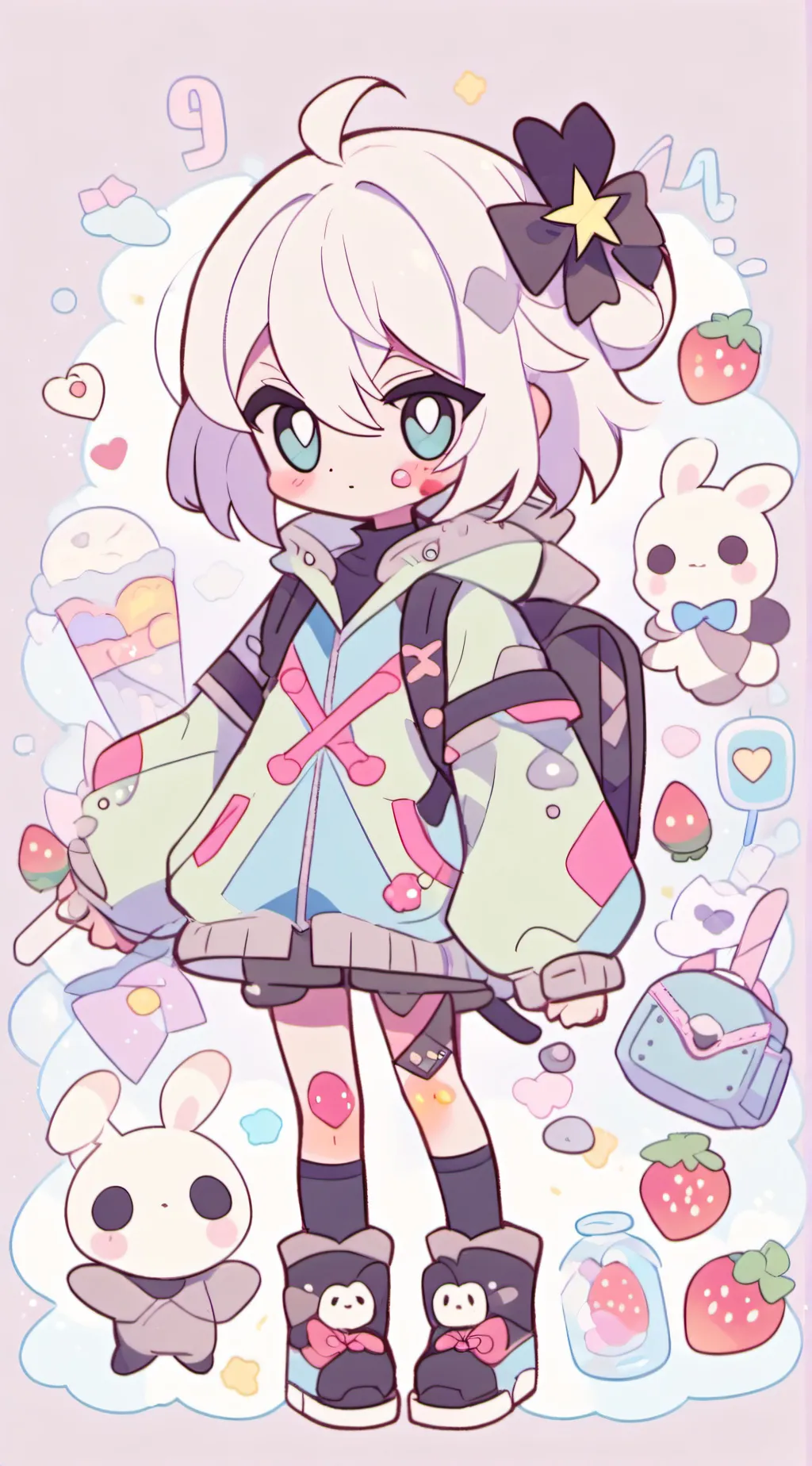 ai character: Bubbly kitty background