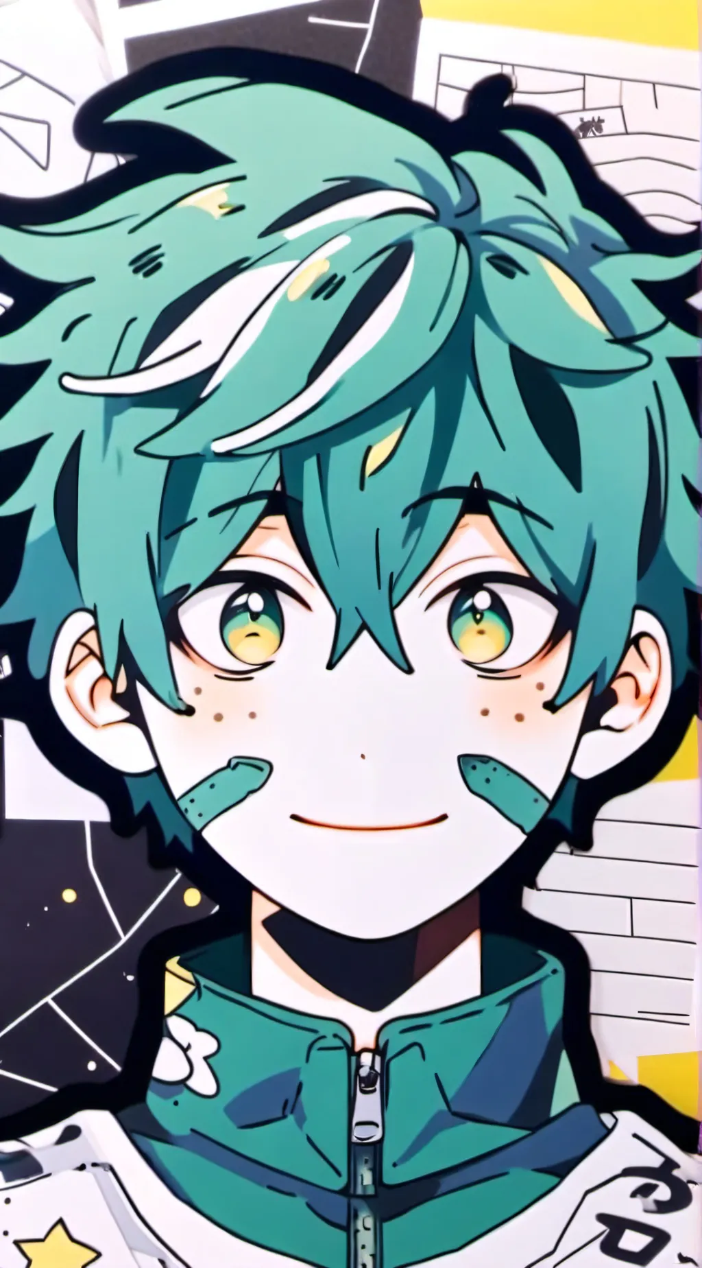 ai character: Deku  background