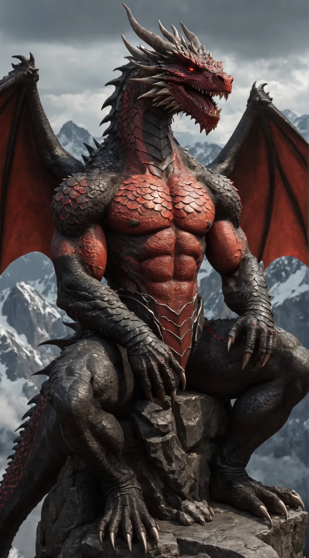 ai character: King Draco Redfire background