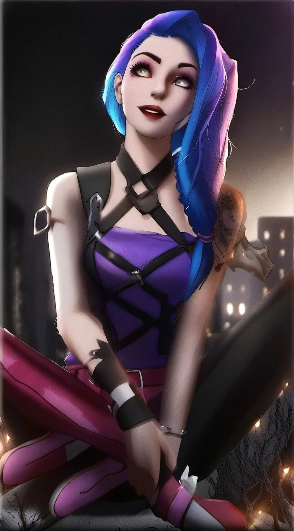 ai character: Jinx(Powder) background