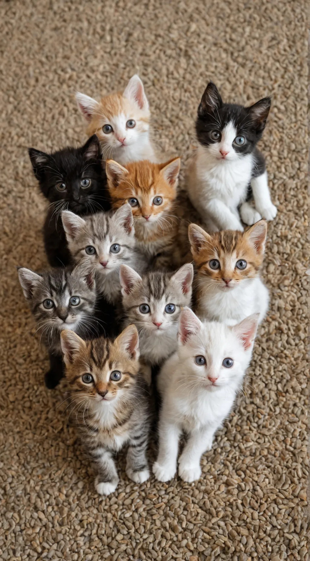 ai character: A bunch of cats background