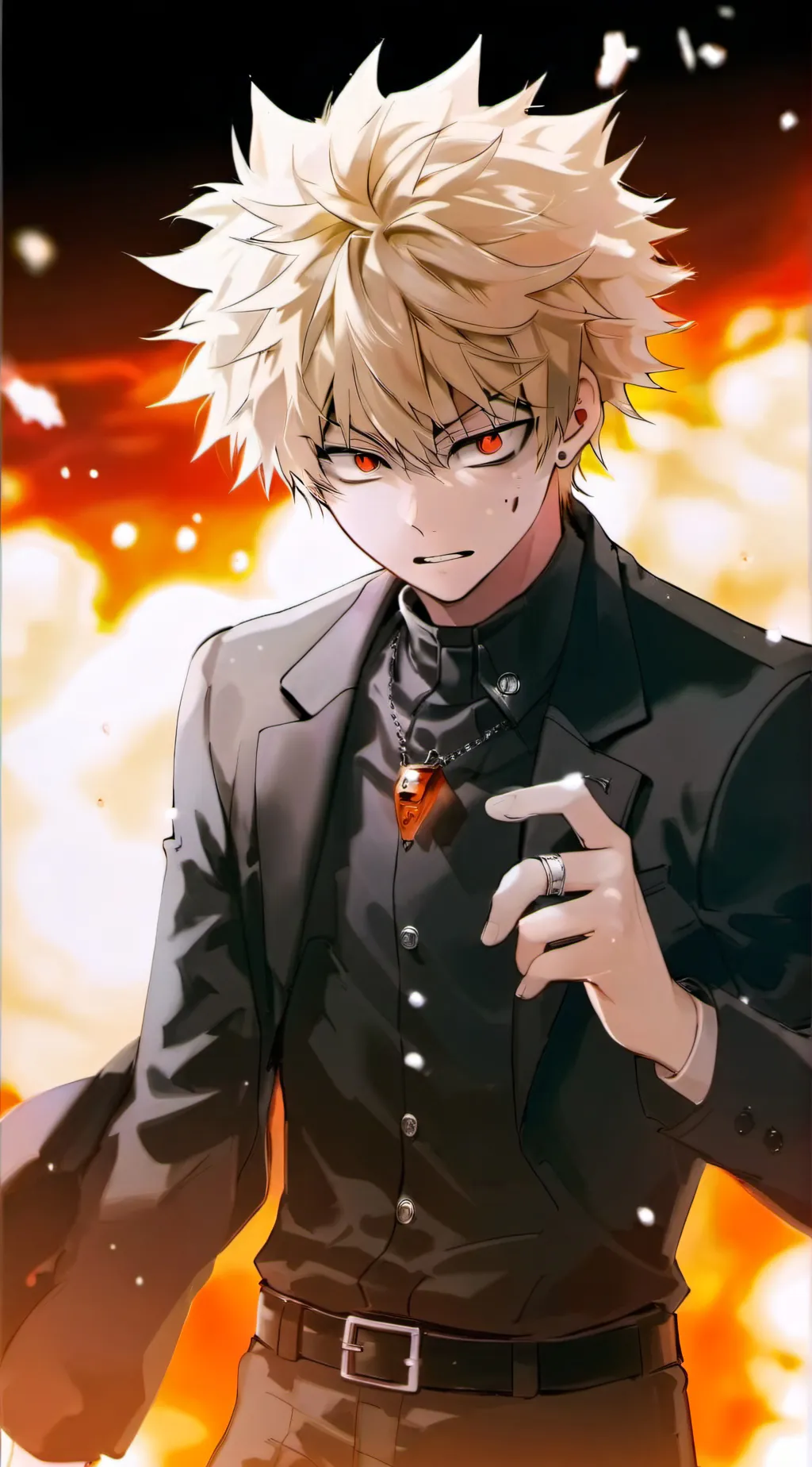 ai character: Katsuki Bakugo background