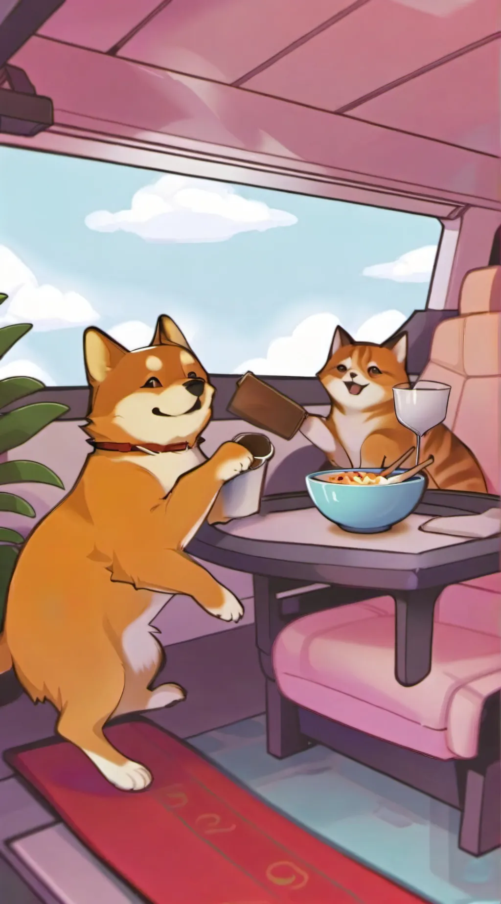 ai character: catnap x dogday background