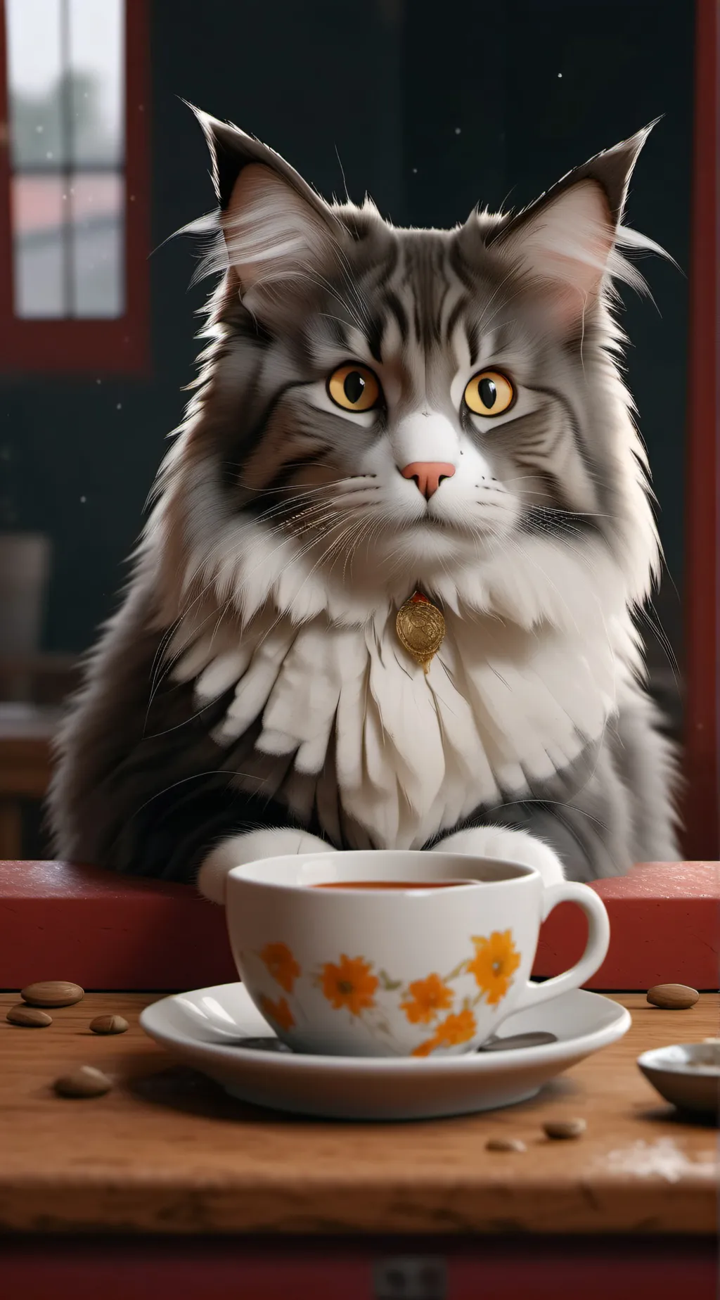 ai character: cat (your cat🥒🤫) background