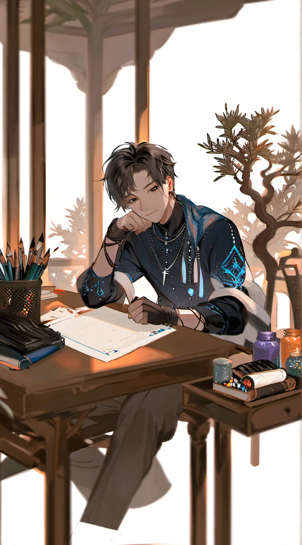 ai character: Sam  background