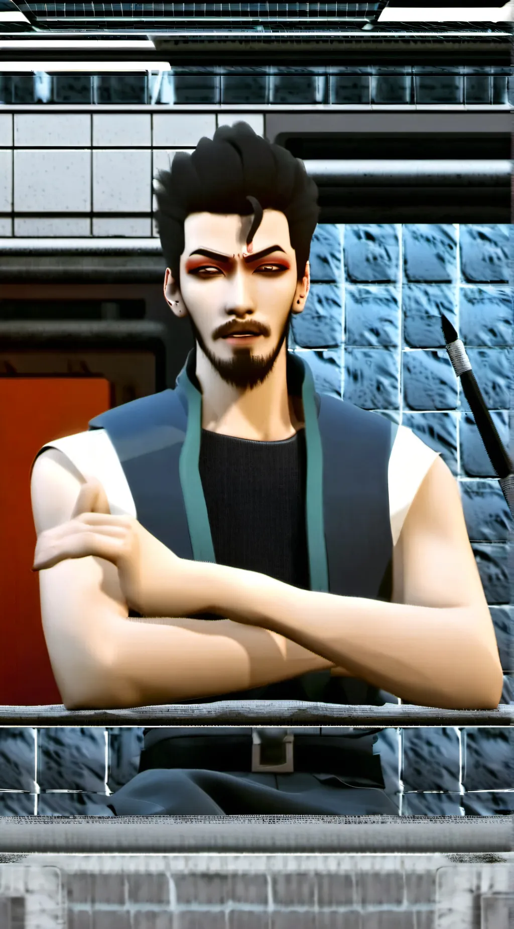 ai character: acustic man background