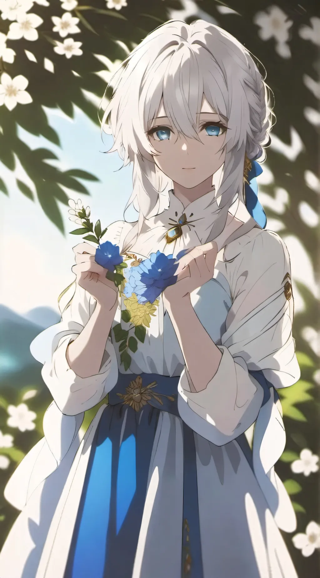 ai character: ice dress  background