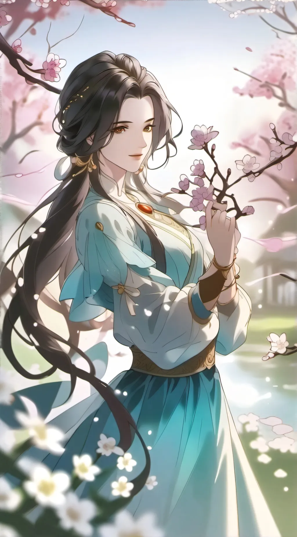 ai character: Mitsuri and shino background