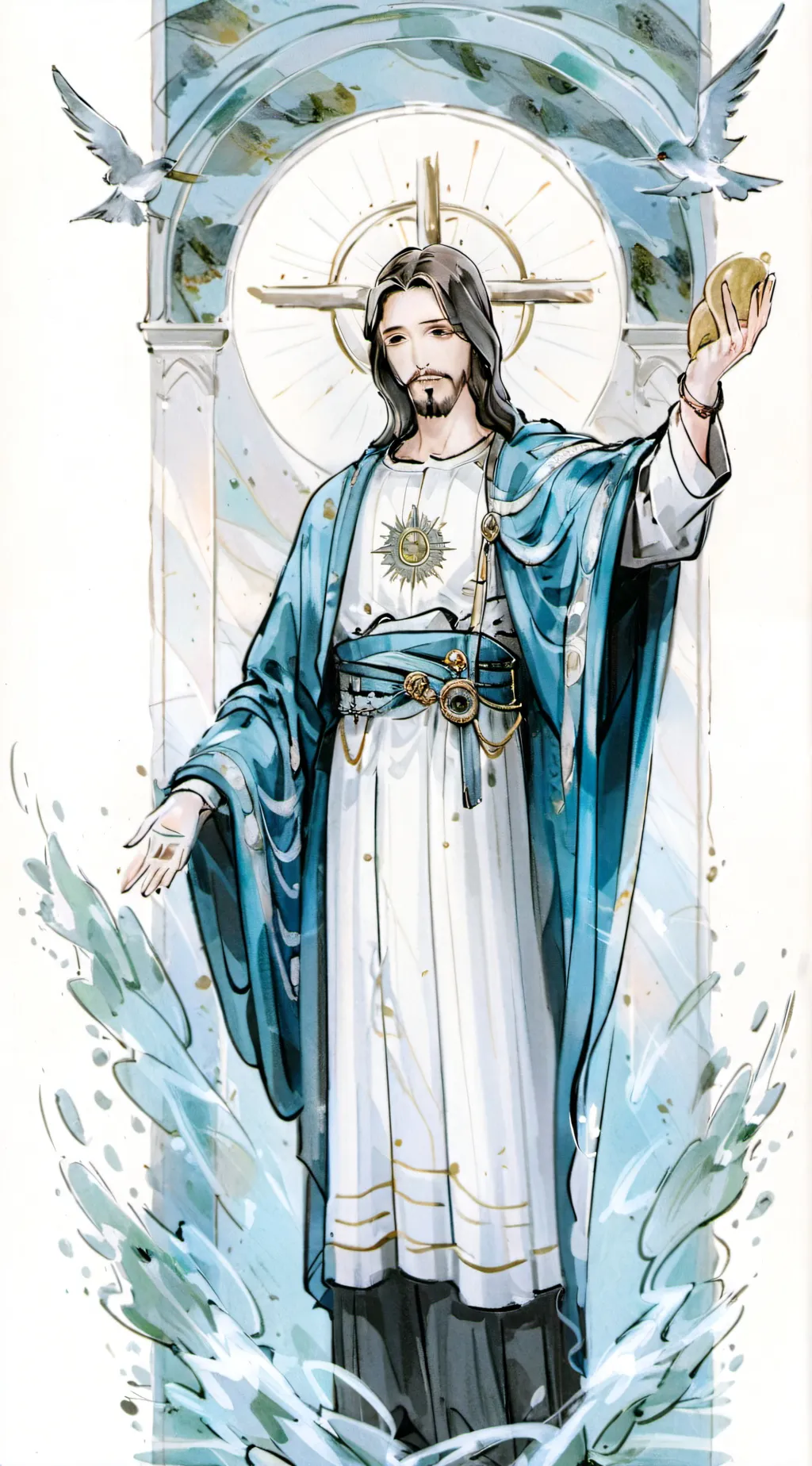 ai character: jesus background
