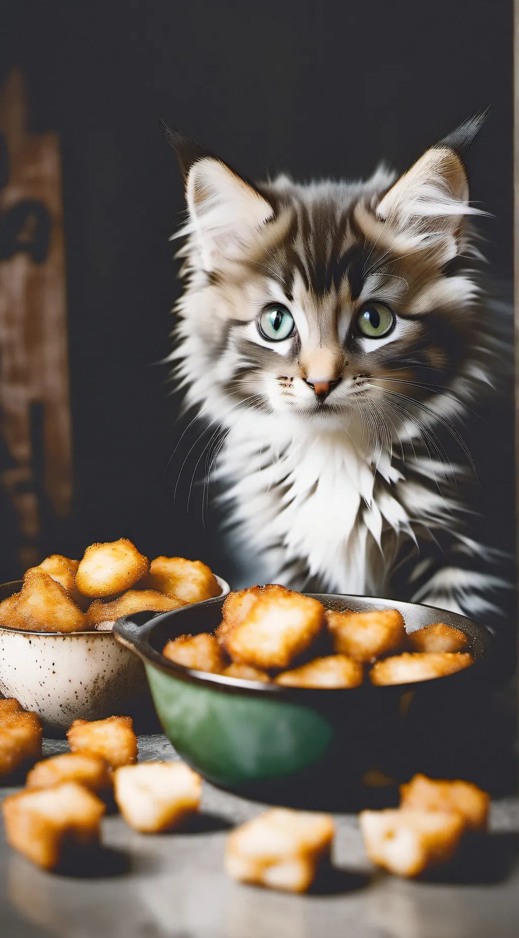ai character: Nugget kitten background
