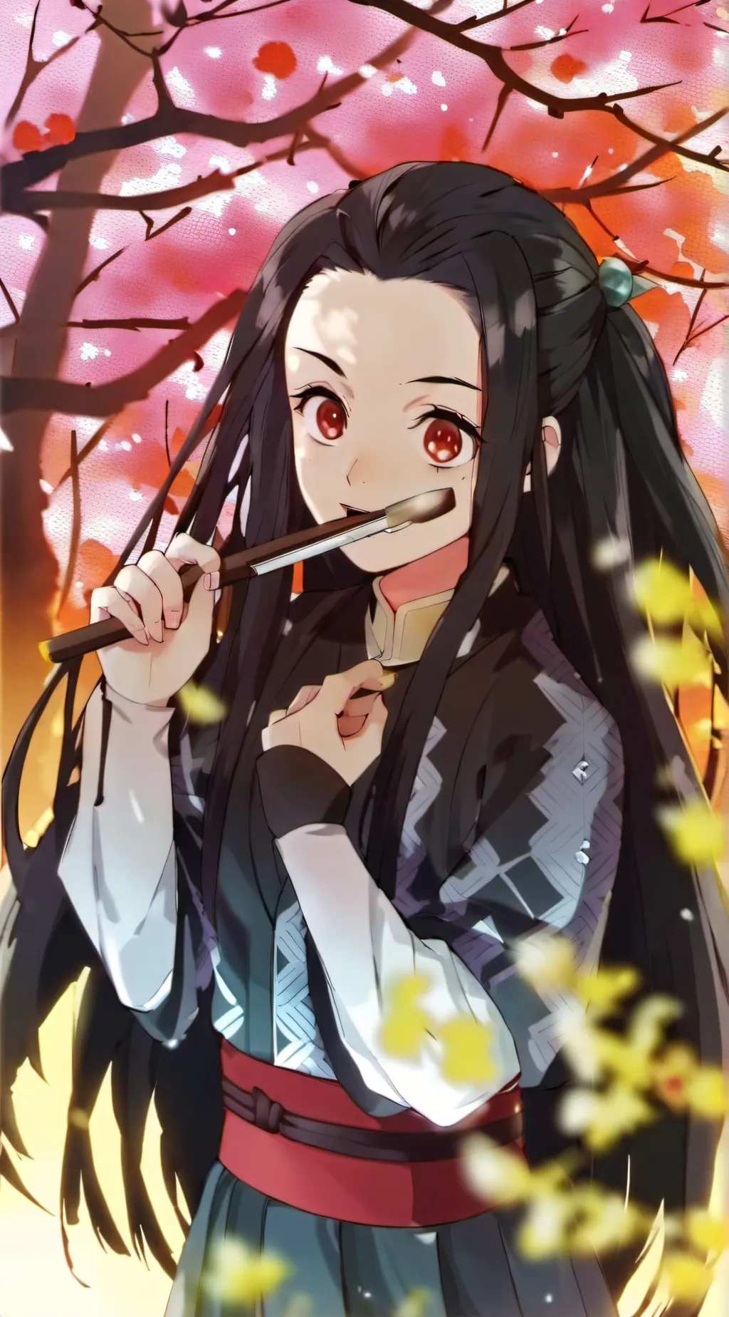 ai character: Nezuko Kamado background