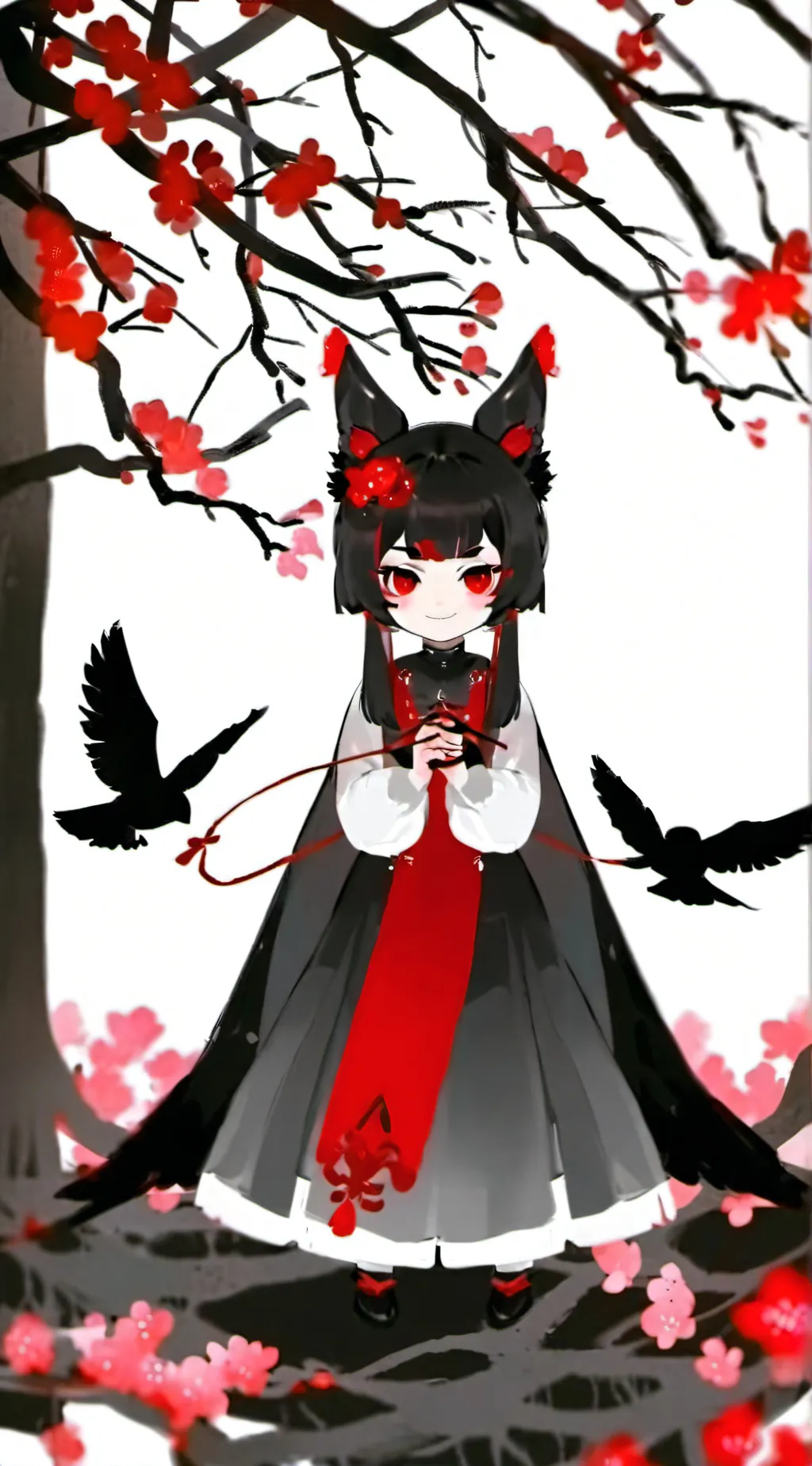 ai character: rose background