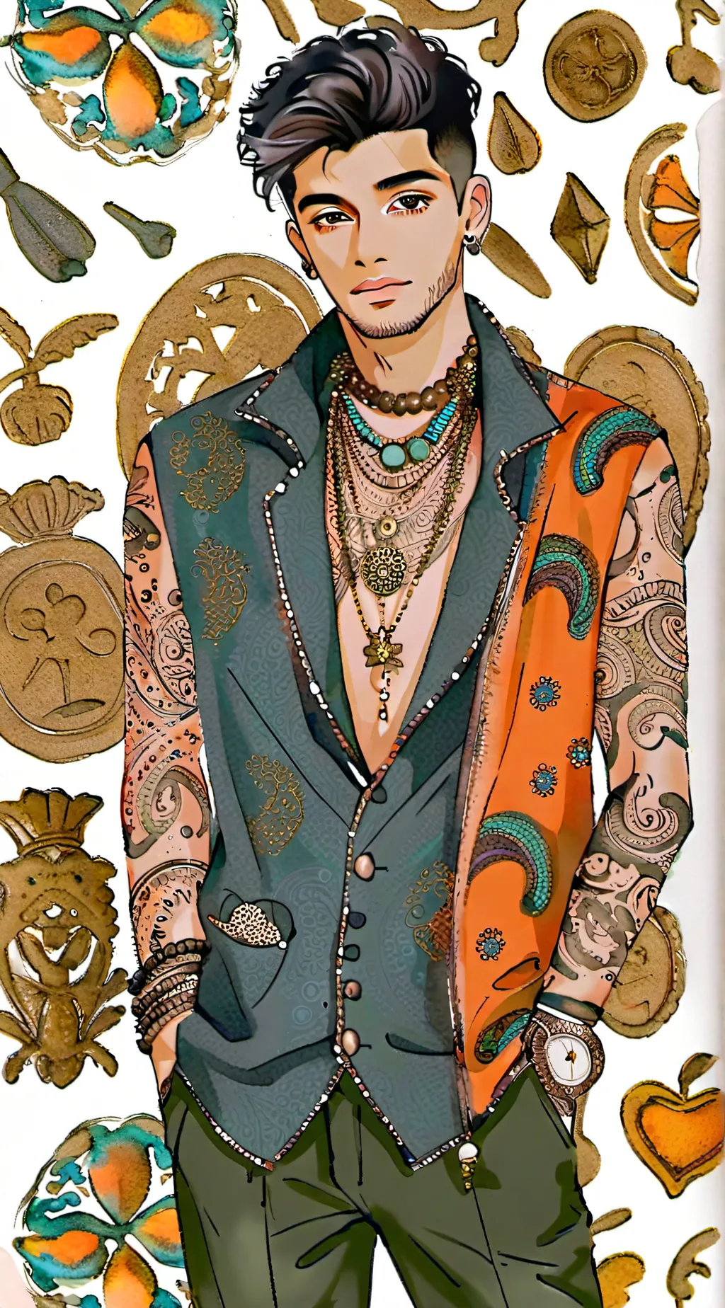 ai character: Zayn Malik background
