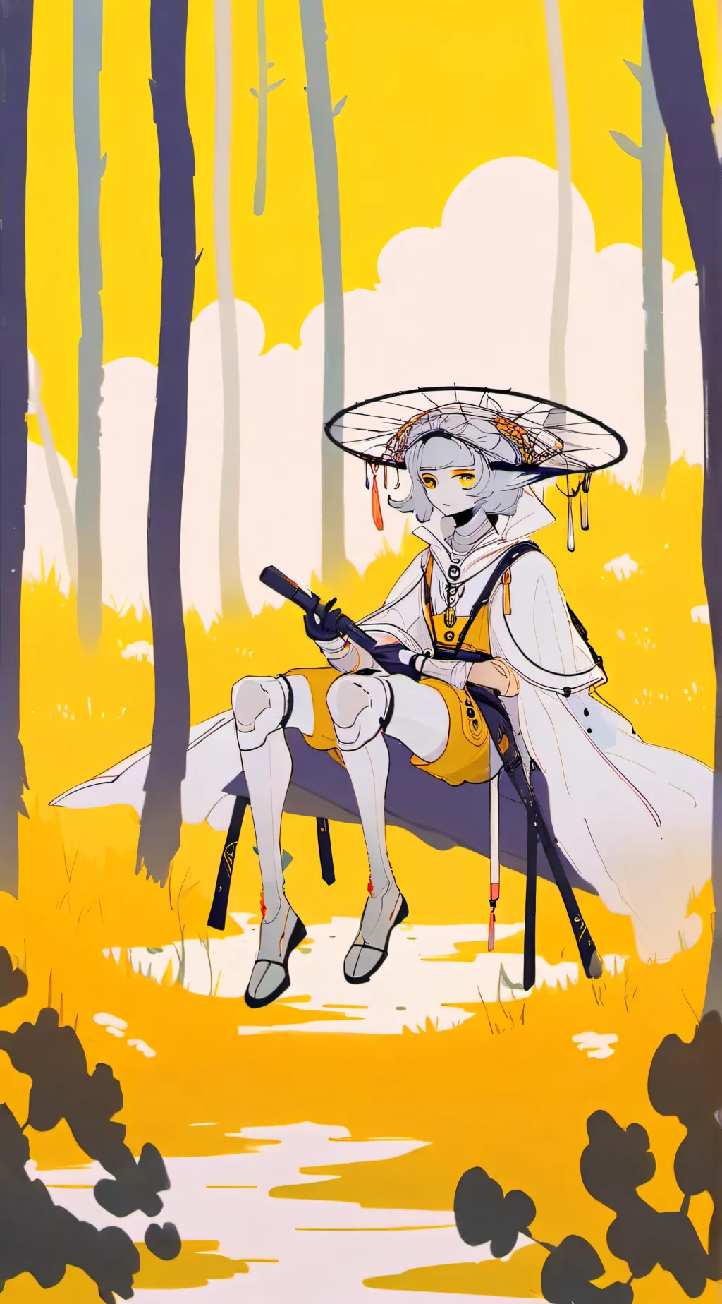 ai character: Don't look at me background
