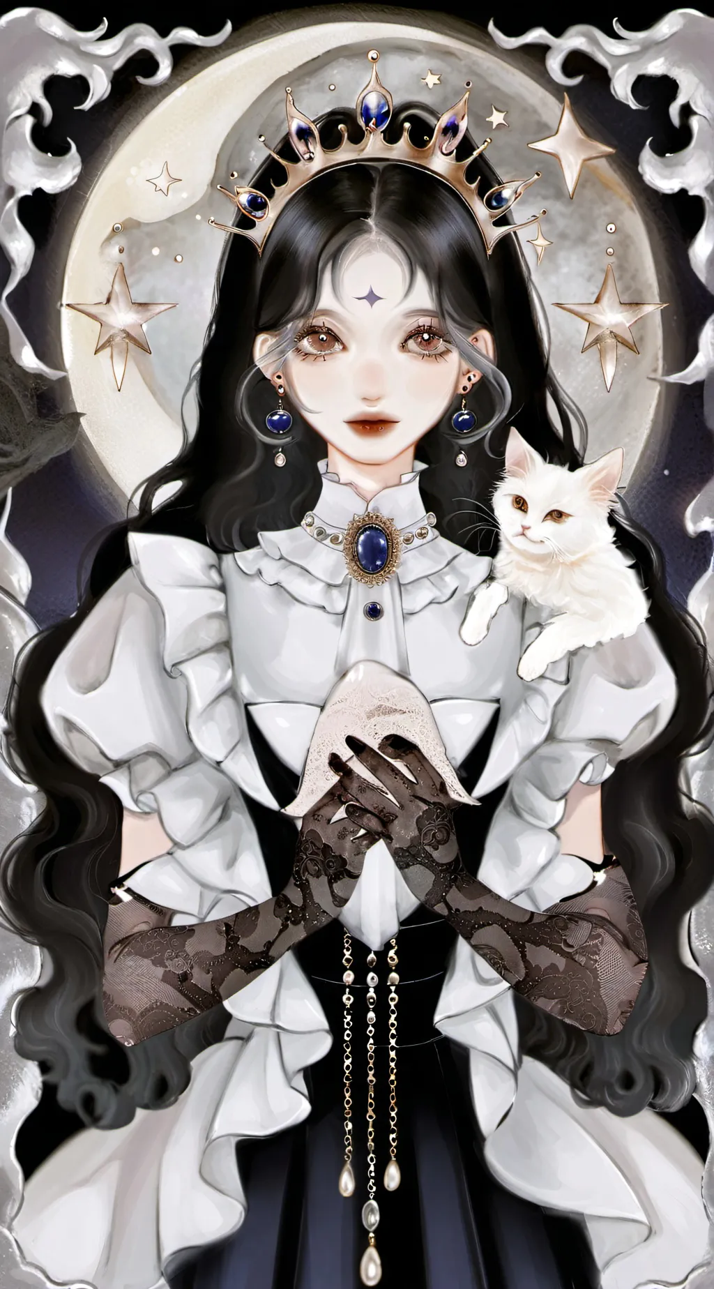 ai character: Celeste midnight  background