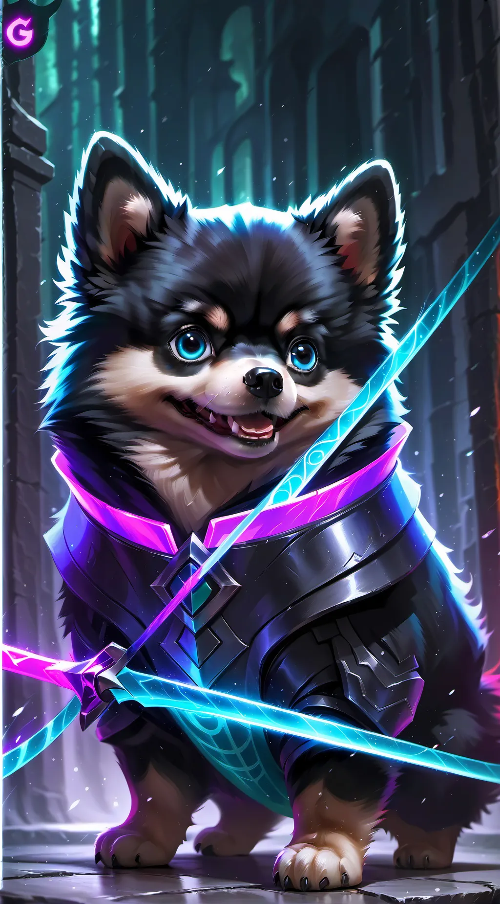 ai character: Tan background