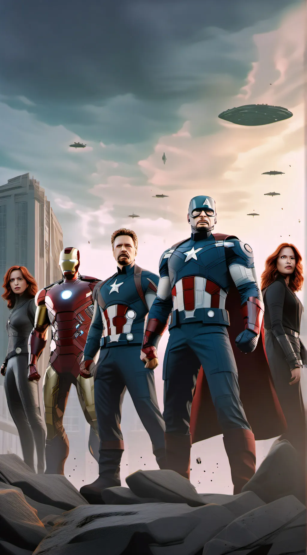 ai character: avengers background