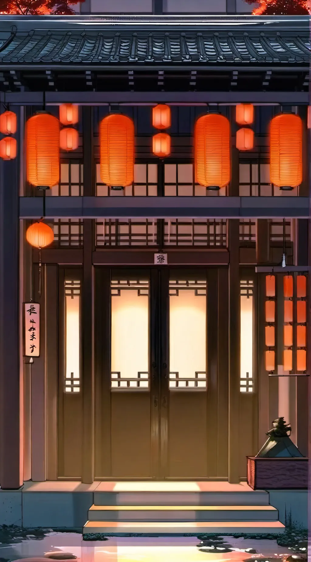 ai character: The night café  background