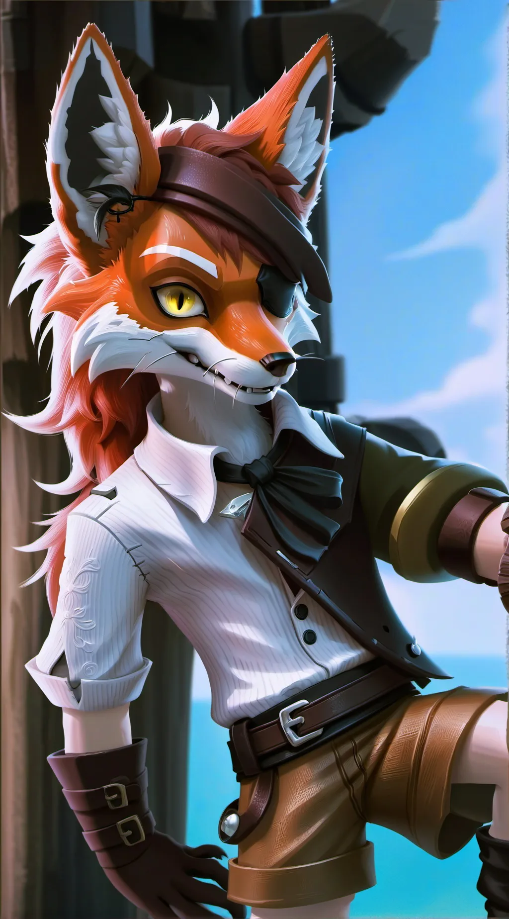 ai character: Foxy background