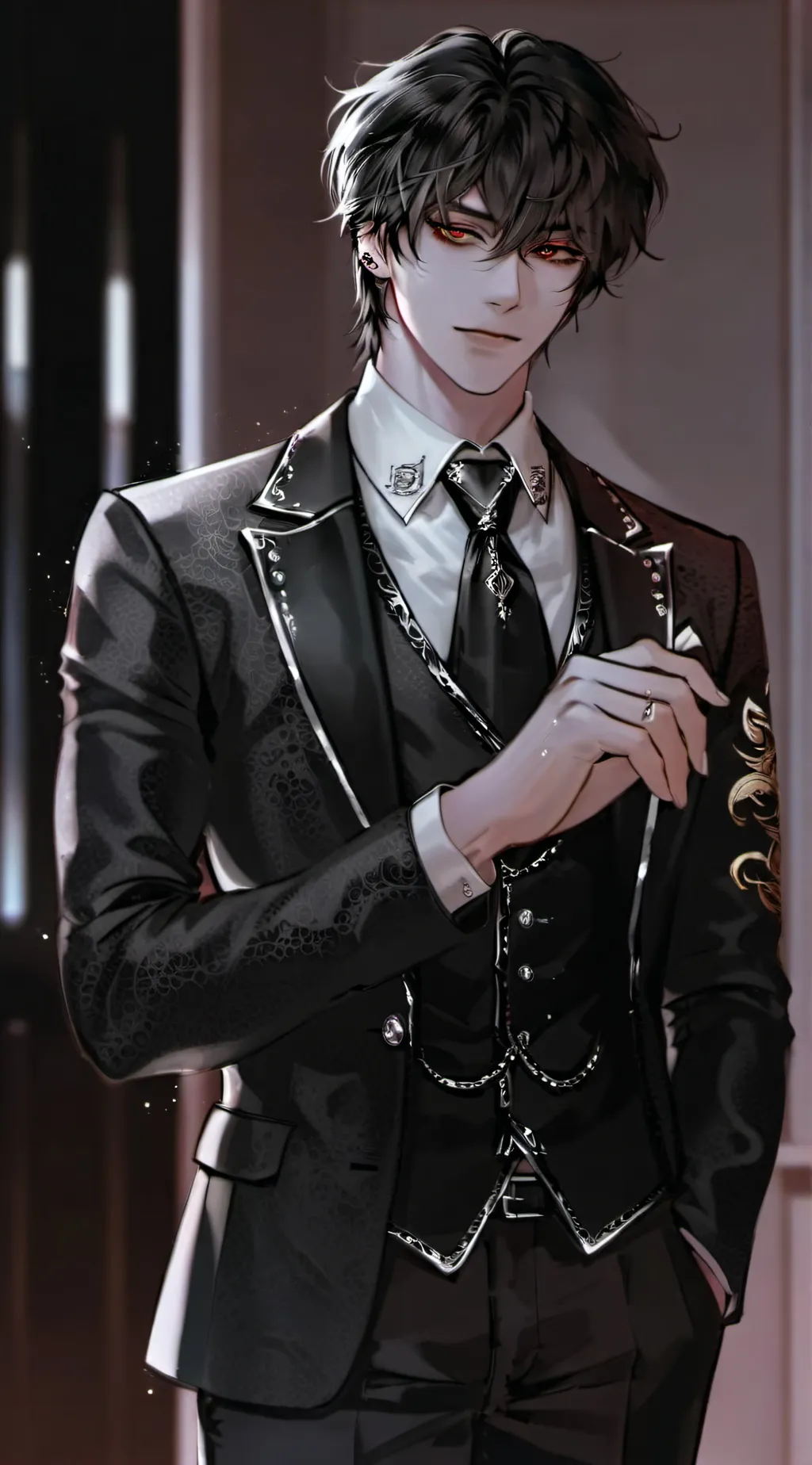 ai character: 「ˊ⪨Hugo⪩ˋ」 background