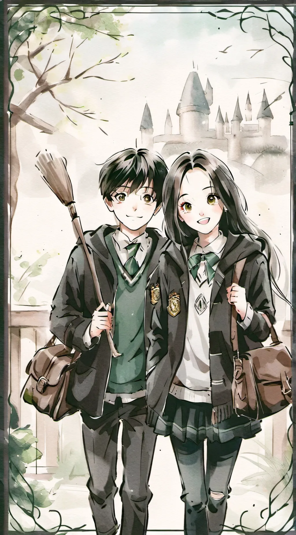 ai character: Hogwarts story background