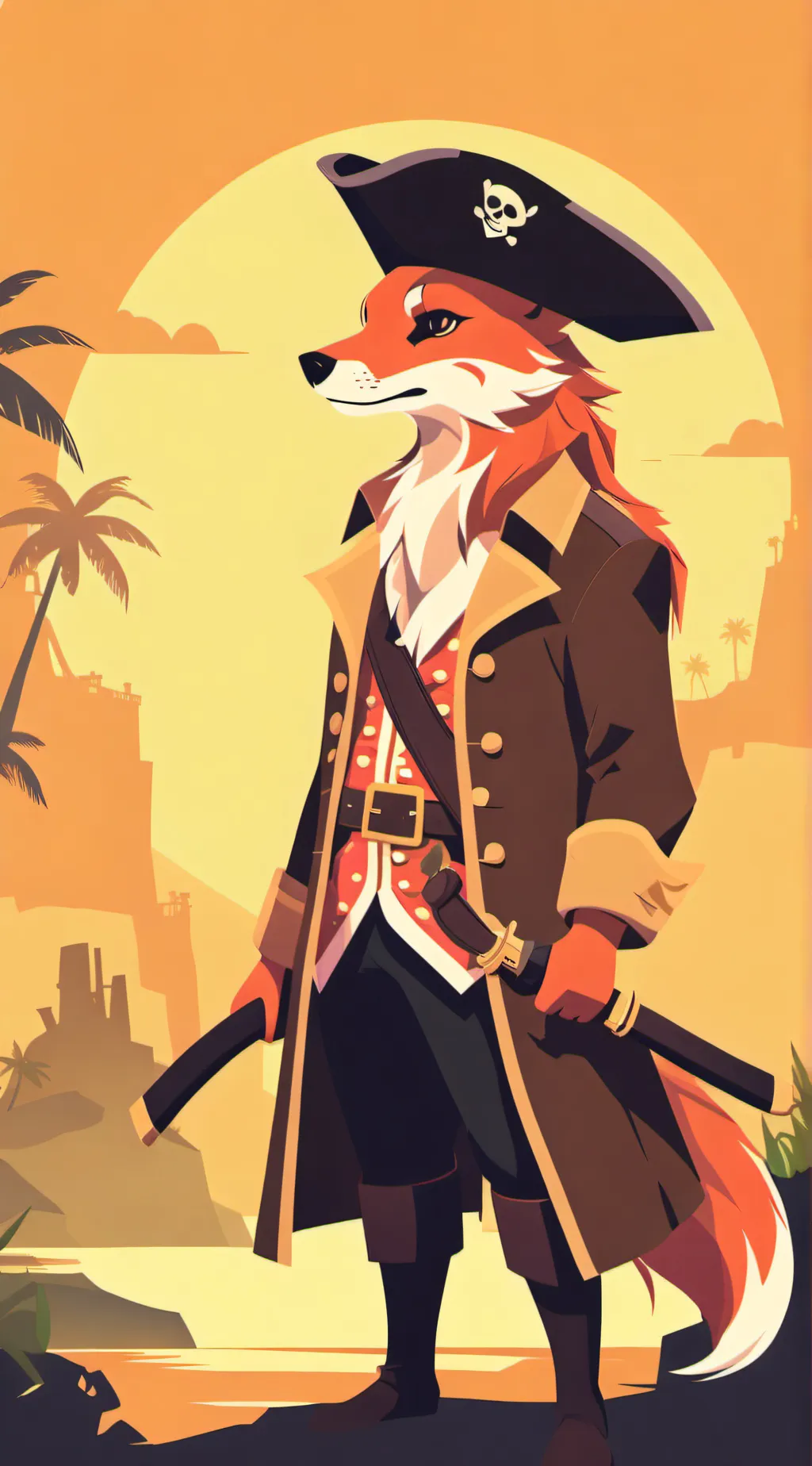 ai character: Foxy background