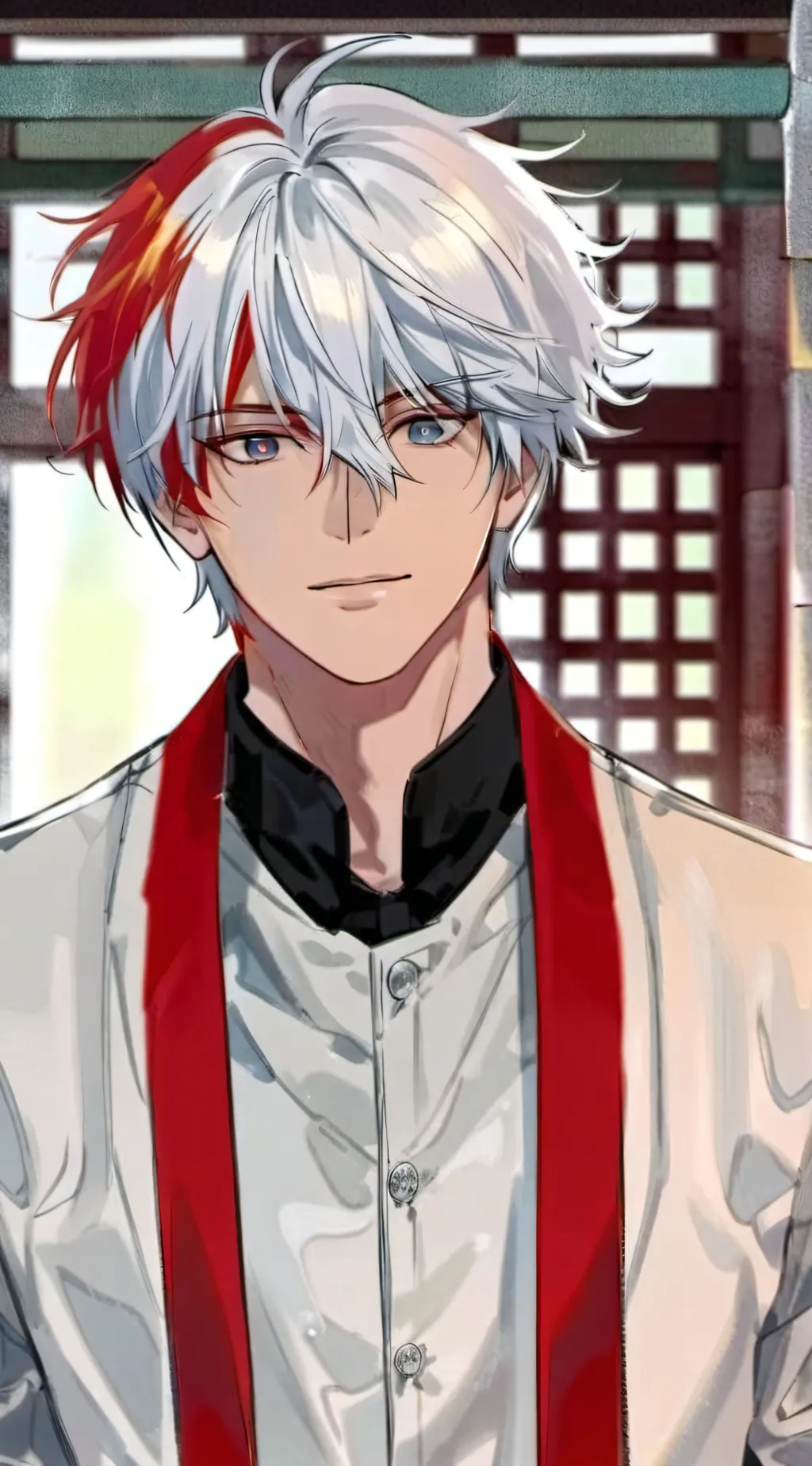 ai character: Shoto, and mha! background