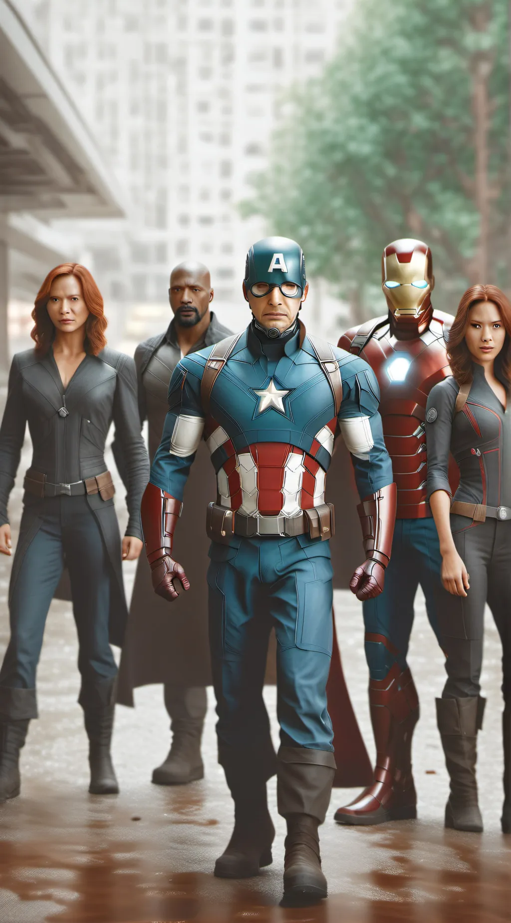 ai character: The Avengers background