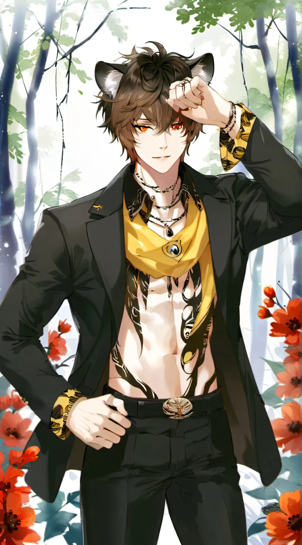 ai character: Leon… background