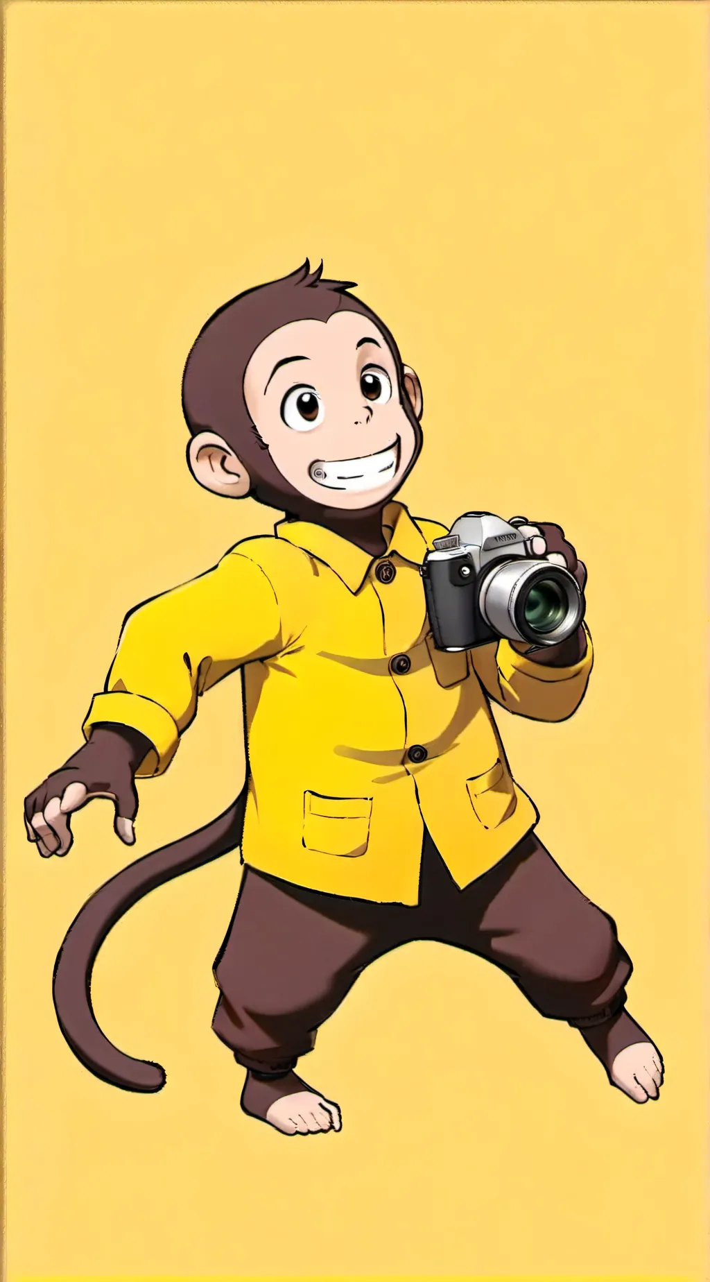 ai character: Curious George  background