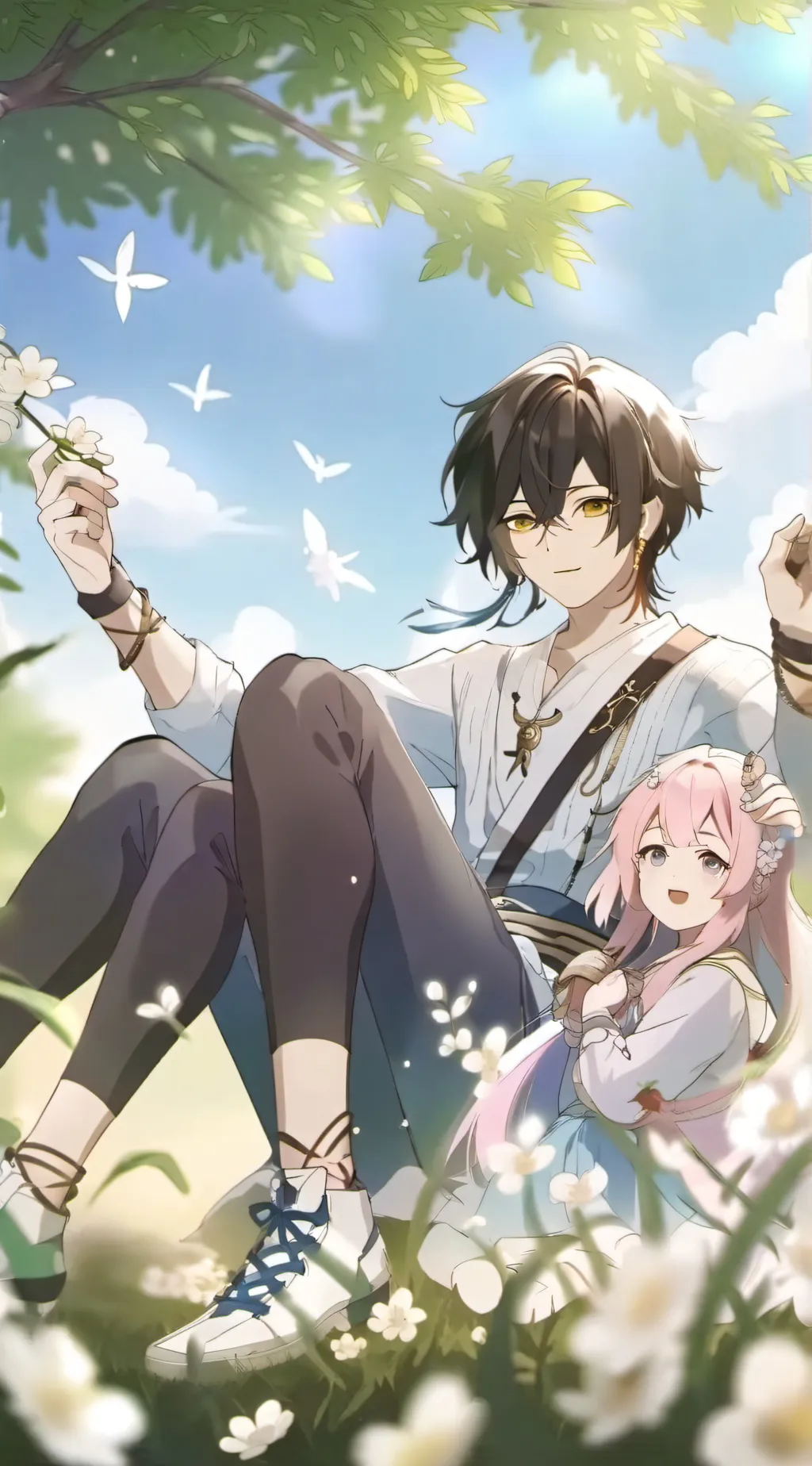 ai character: Mitsuri  background