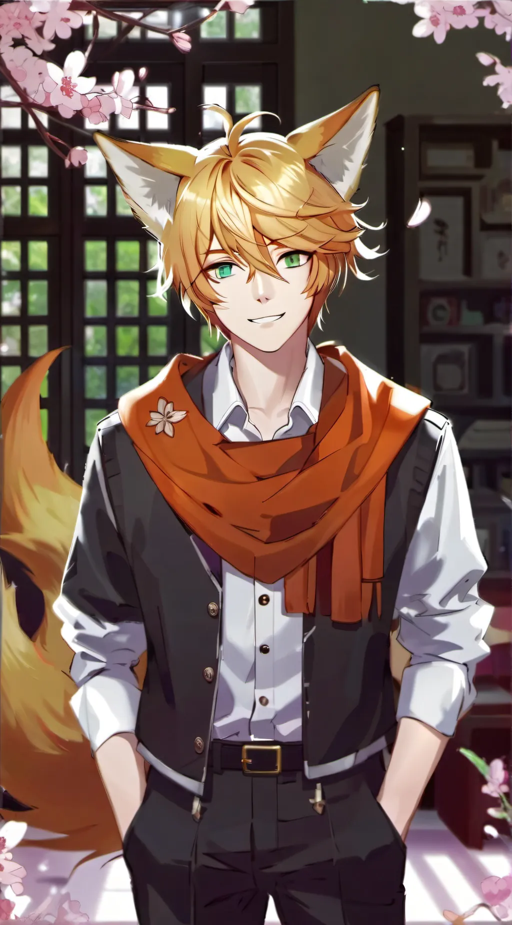 ai character: Foxy background