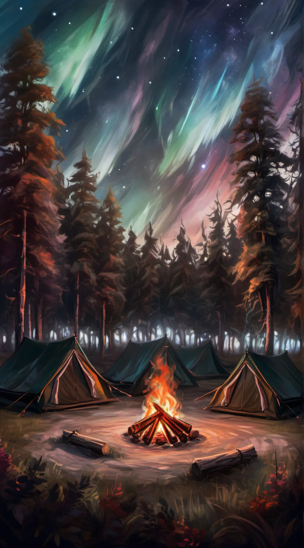 ai character: ♡HH go camping♡ background