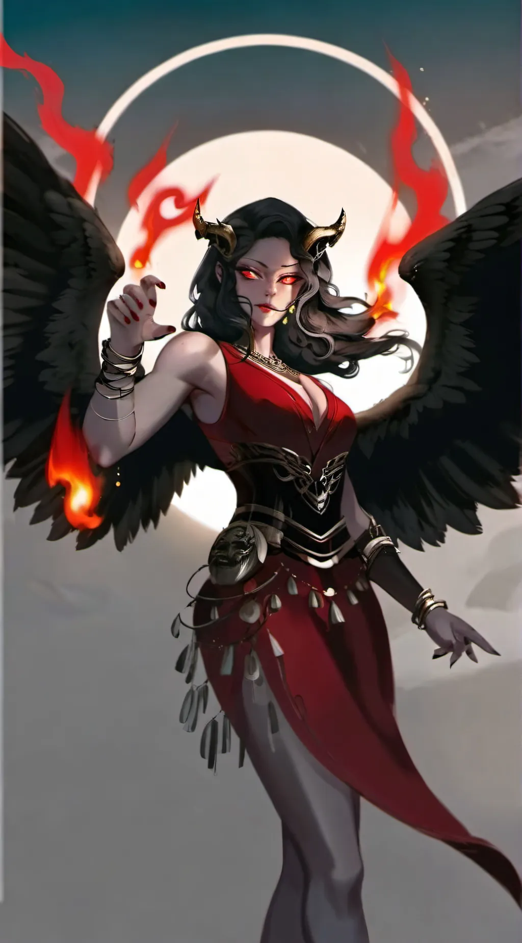 ai character: Kamado Lucifer  background