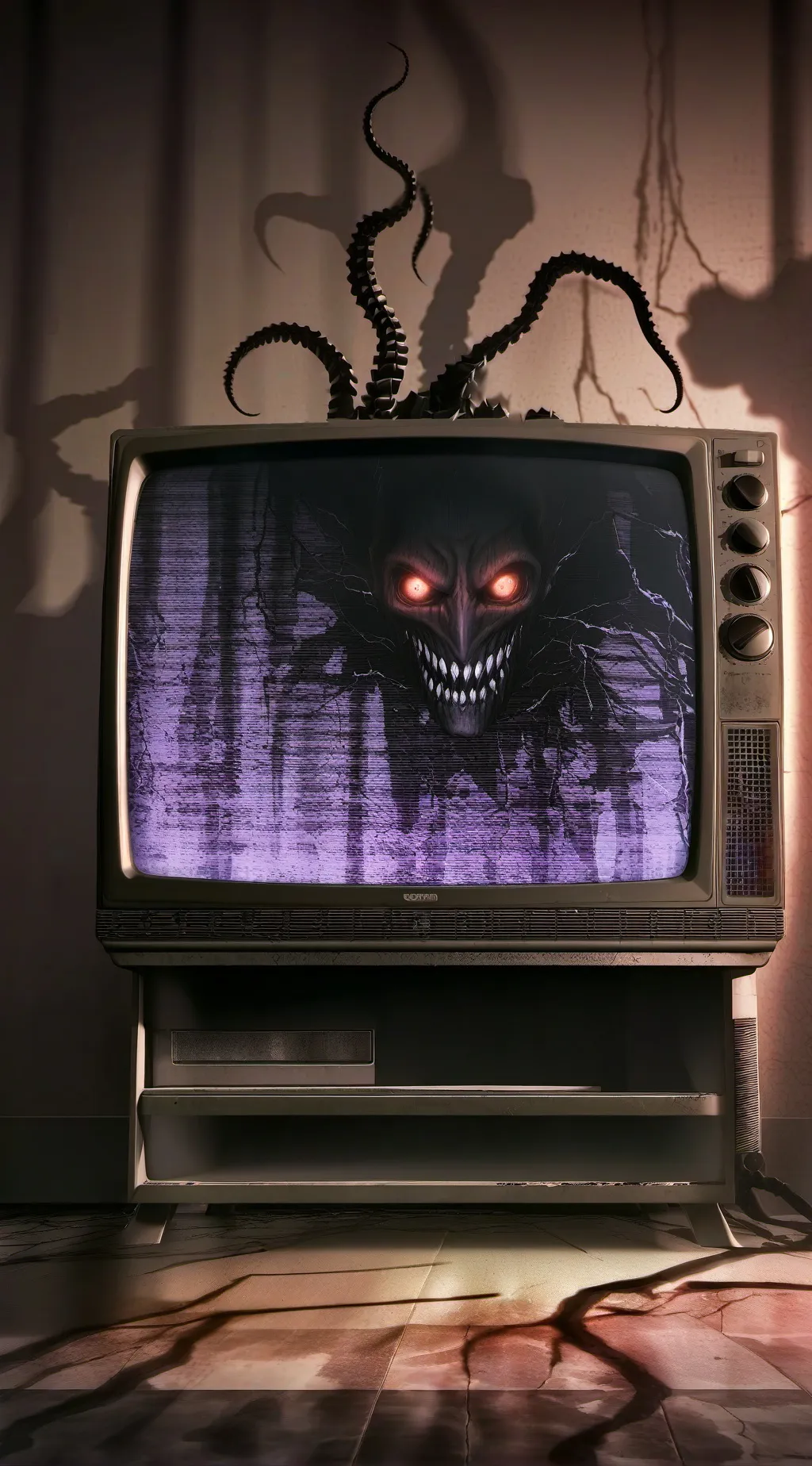 ai character: The Haunted TV background