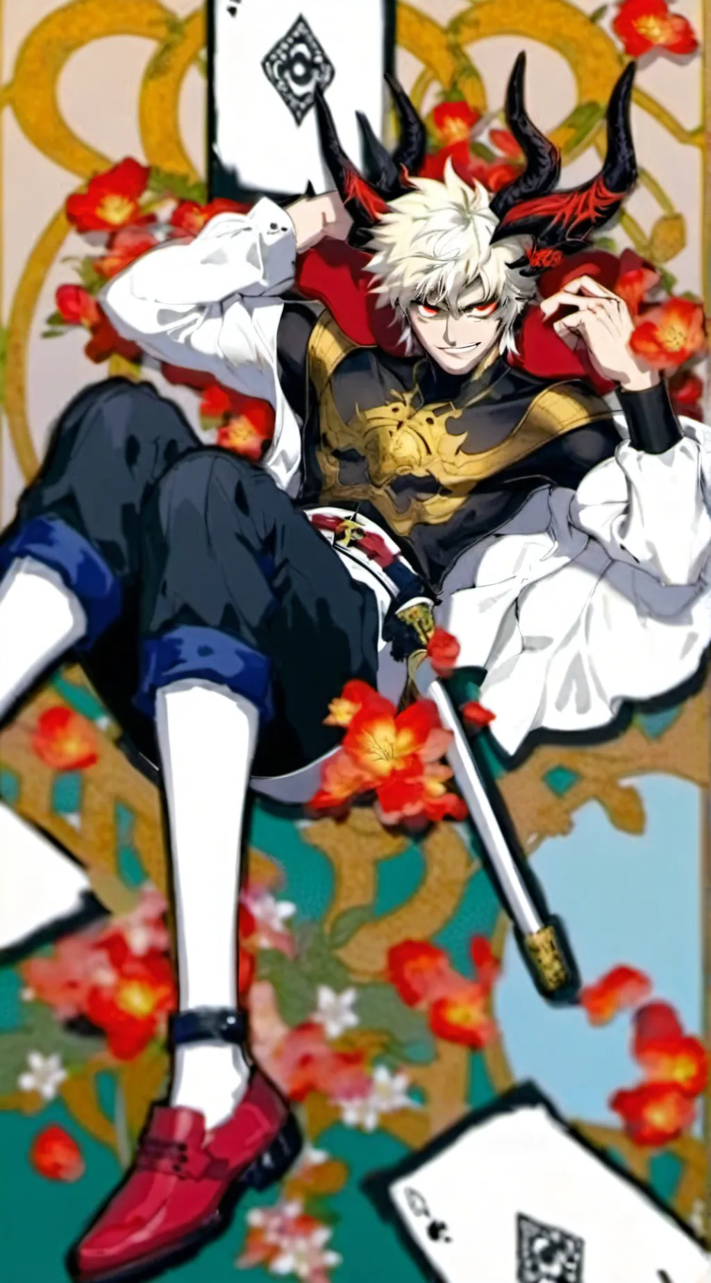 ai character: bakugo  background