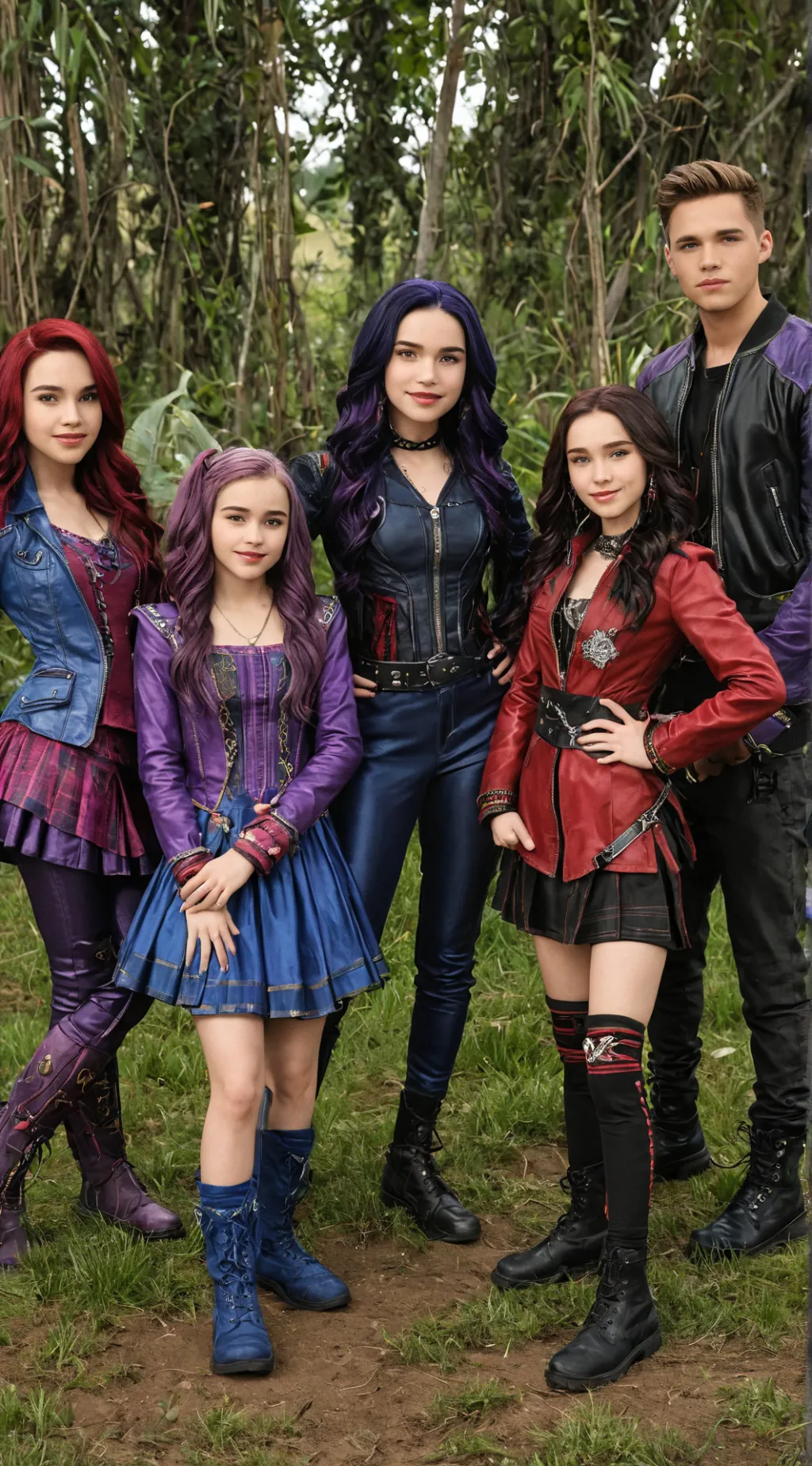 ai character: DESCENDANTS🕊️4 background