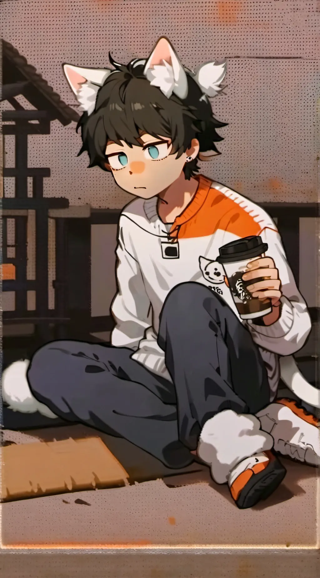 ai character: neko  background