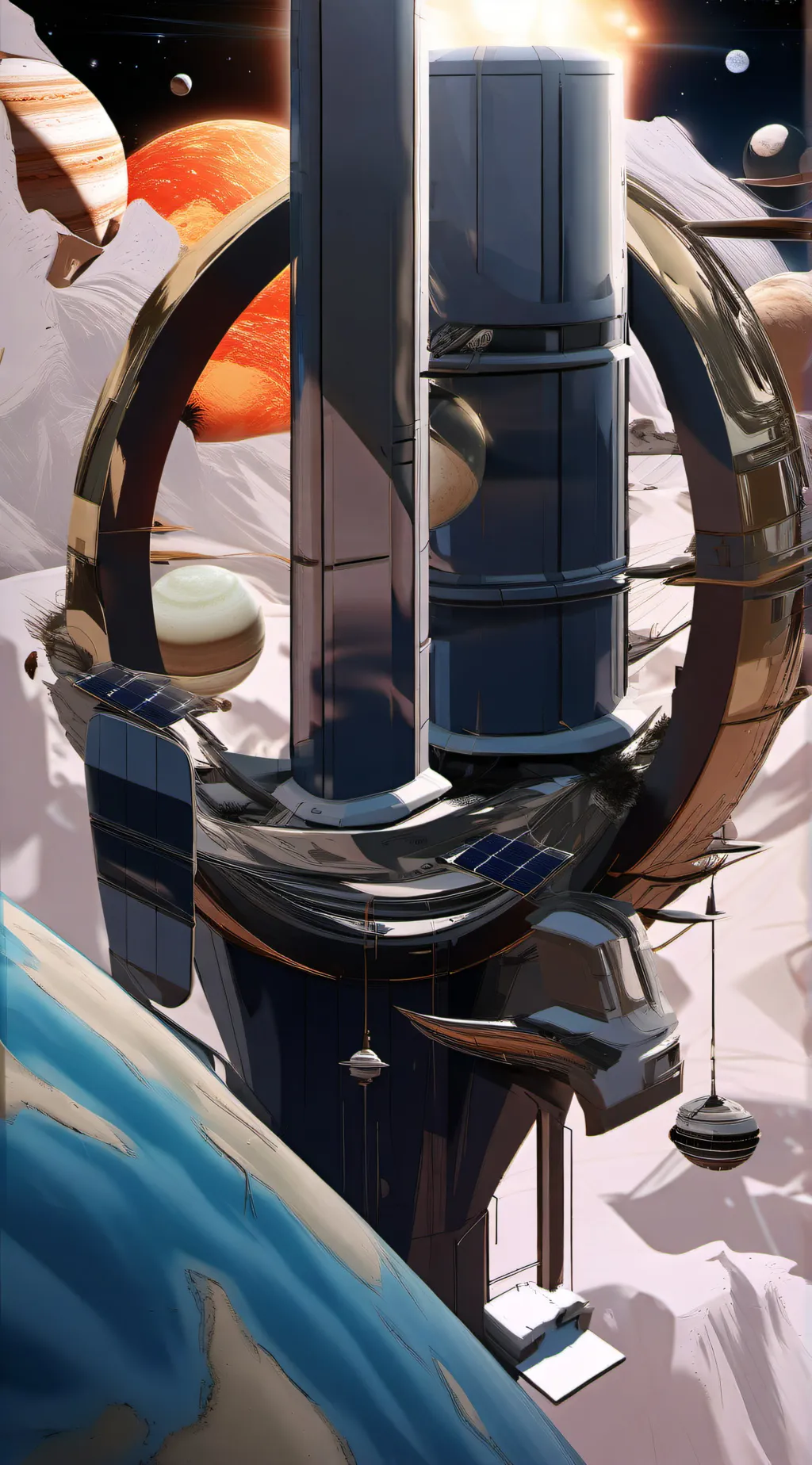 ai character: Solar system  background